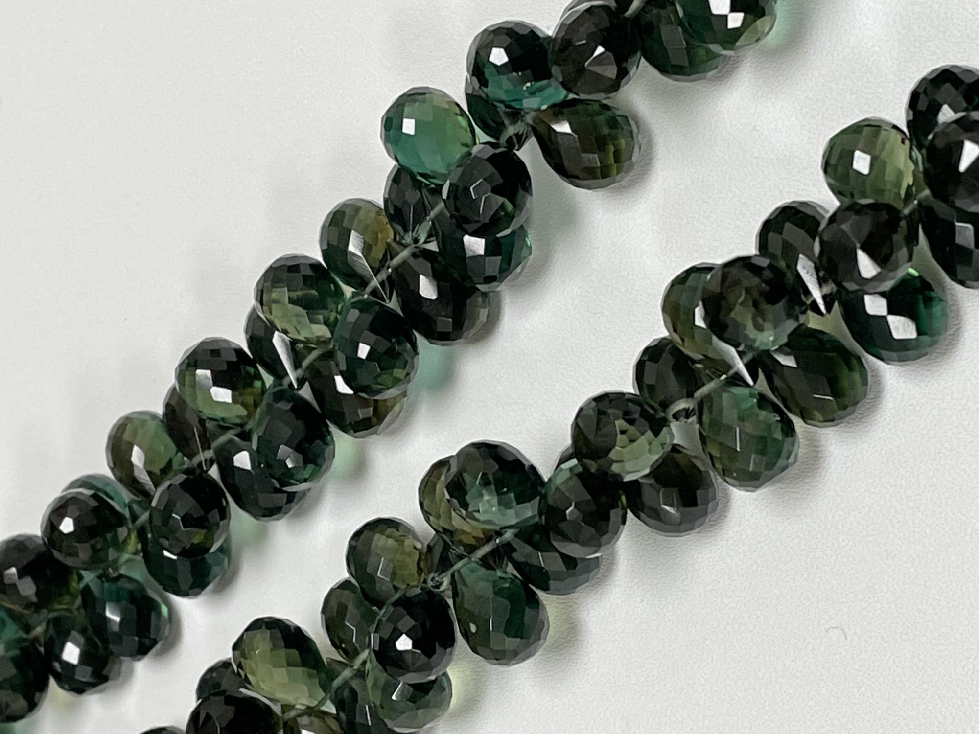 Green Hydro Quartz Drop Faceted