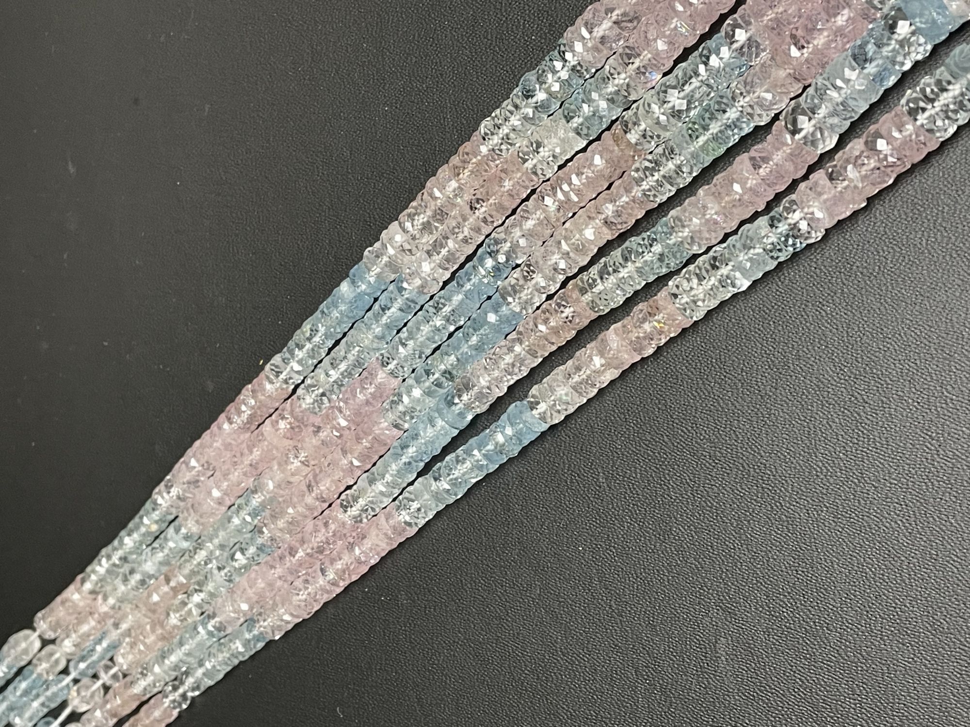 Multi Aquamarine Tire Faceted
