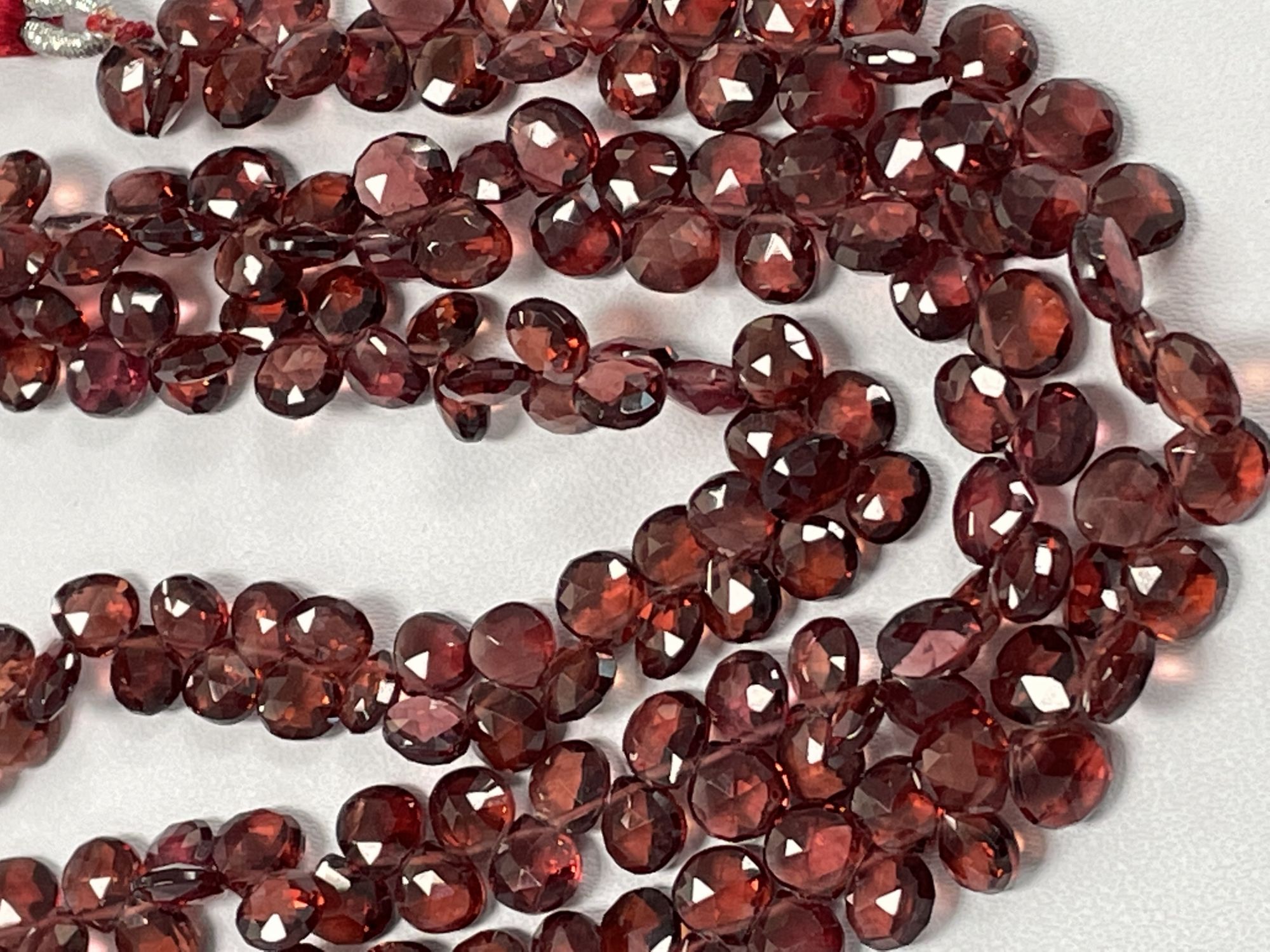 Red Garnet Heart Faceted