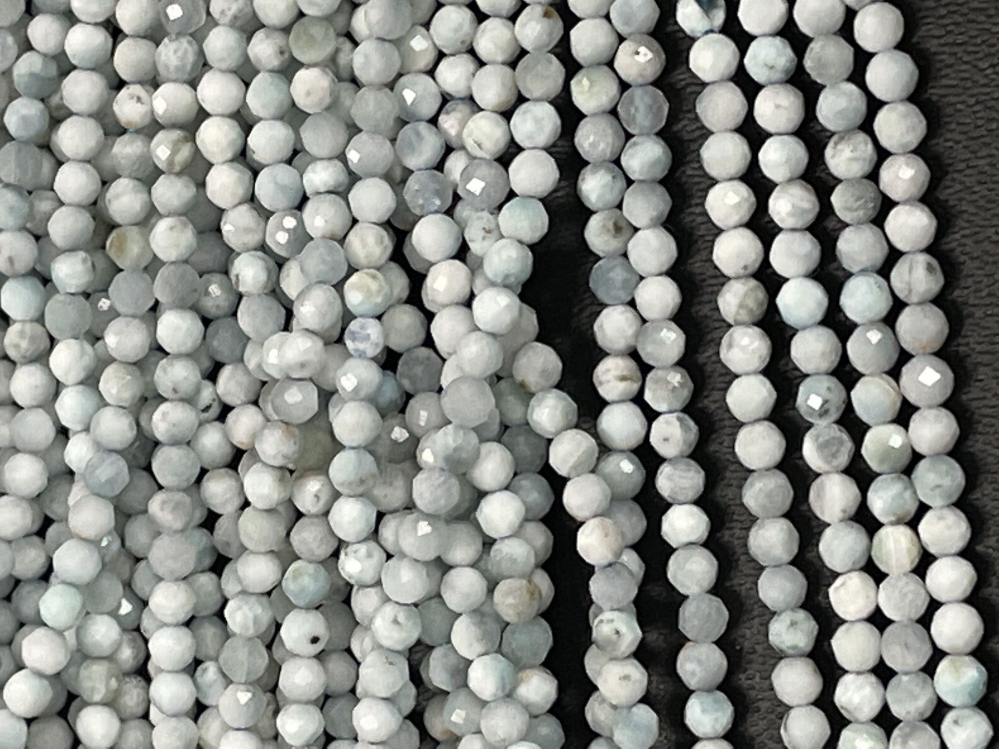 Larimar Rondelle Faceted