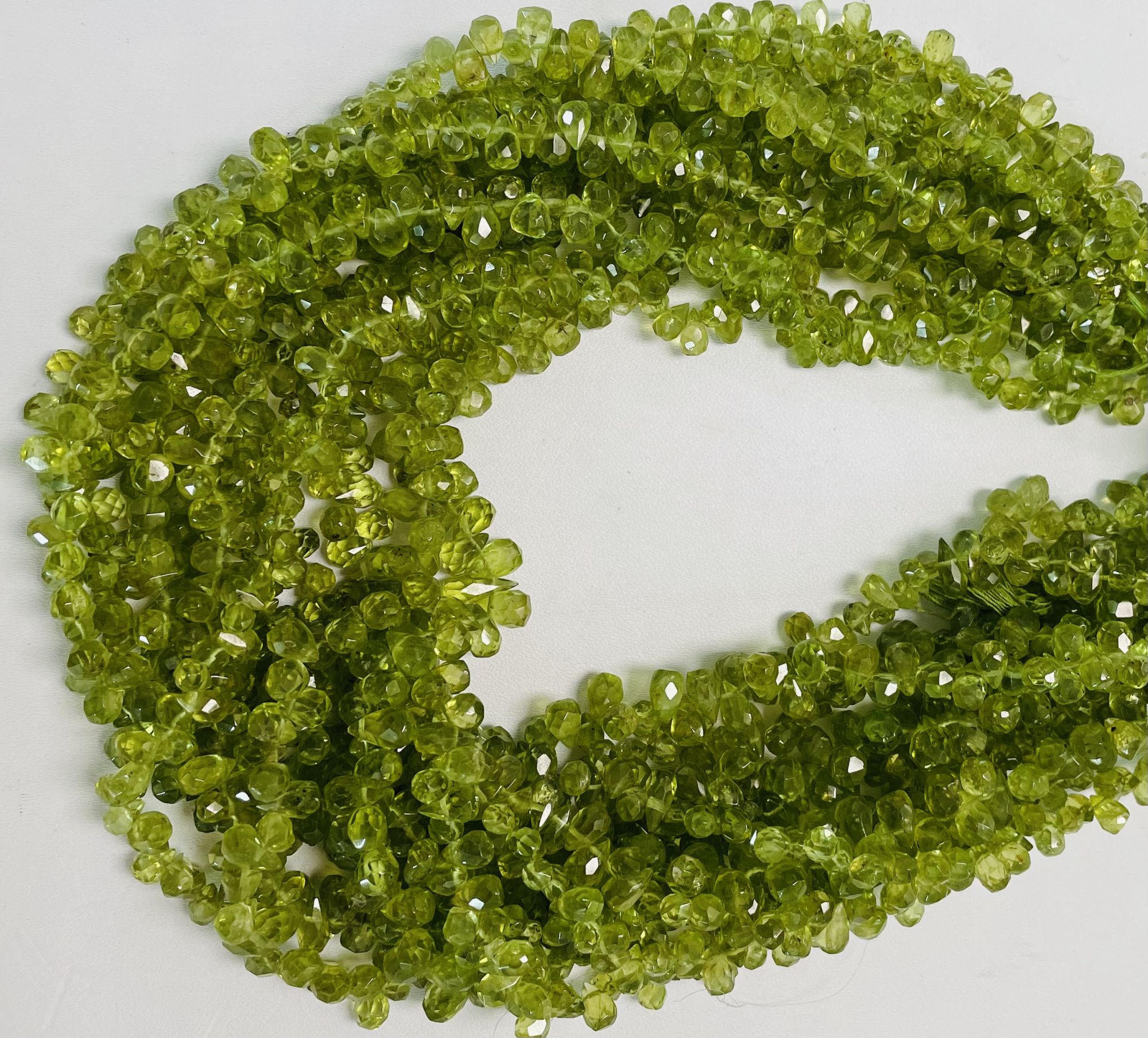 Peridot Drop Faceted