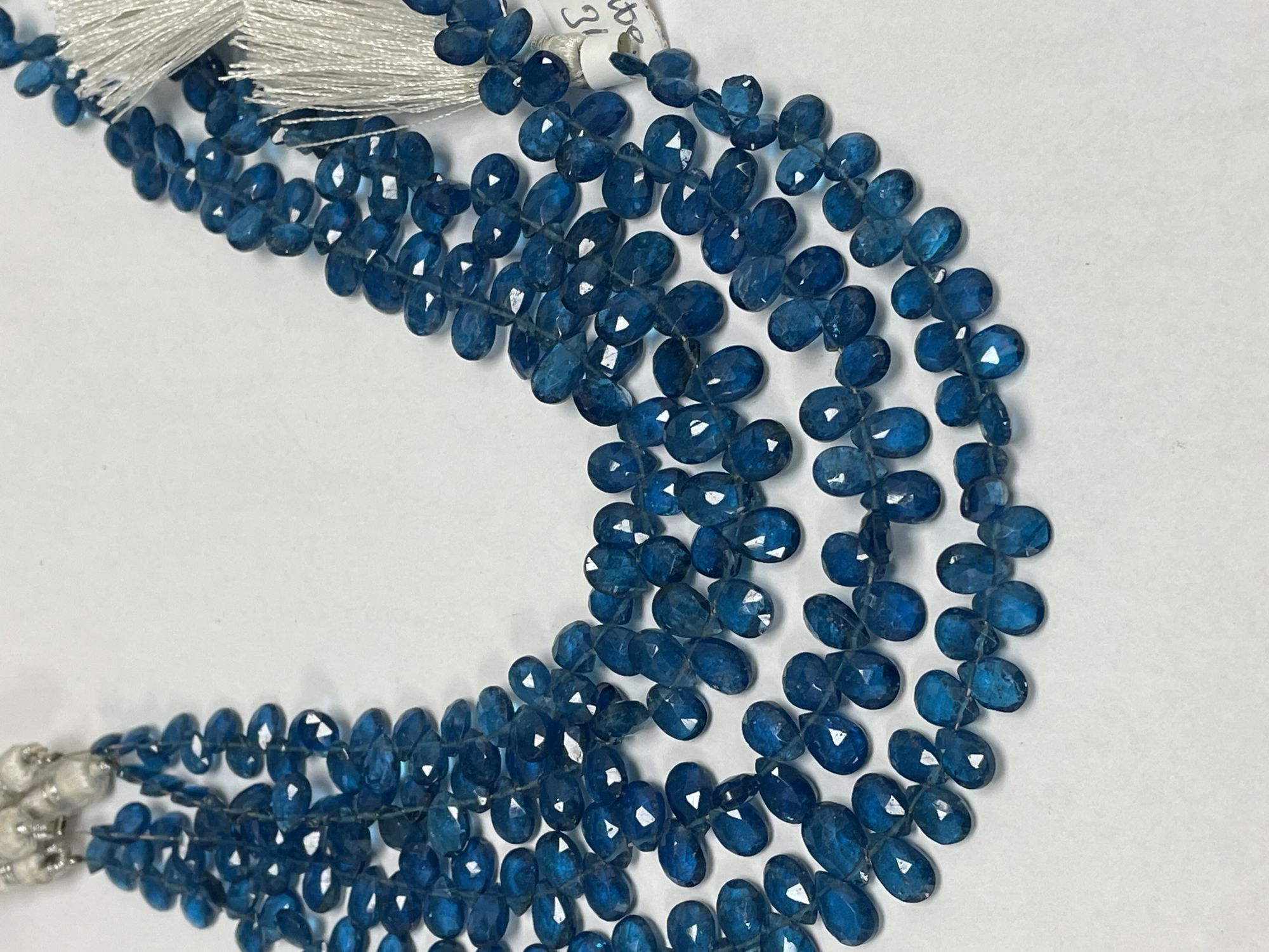 Blue Apatite Pear Faceted