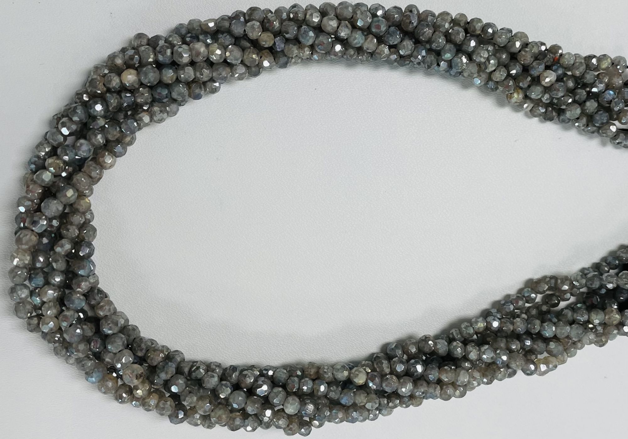 Mystic Labradorite Rondelle Faceted