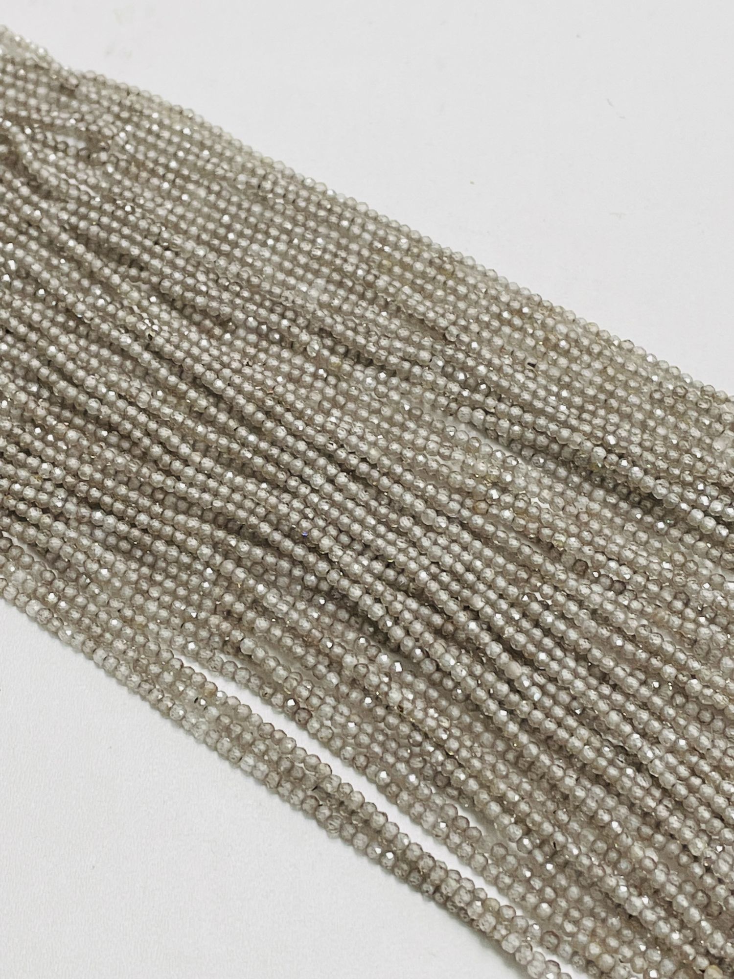 Natural Dark Grey Zircon Rondelle Faceted