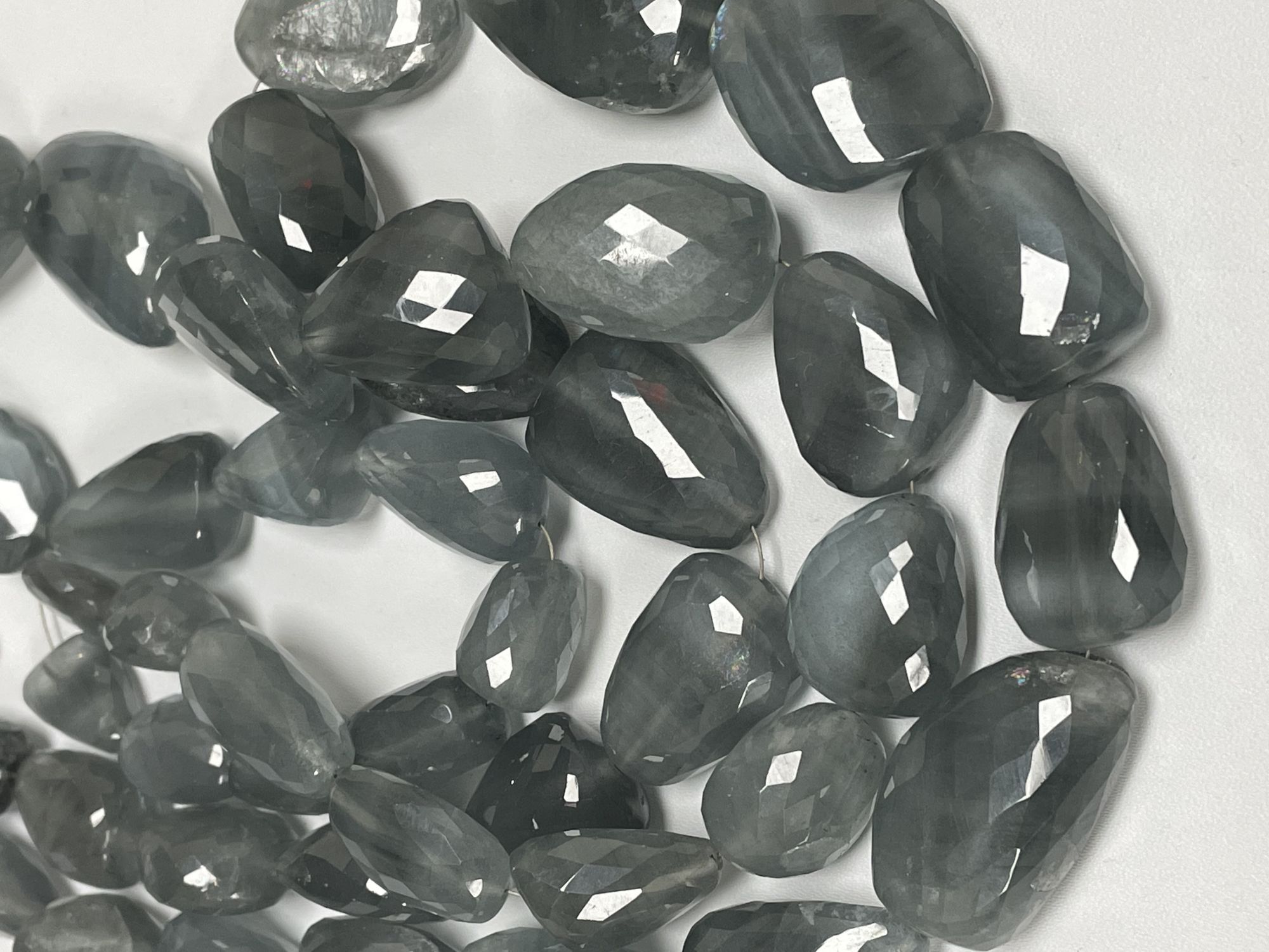 Milky Aquamarine Nugget Faceted