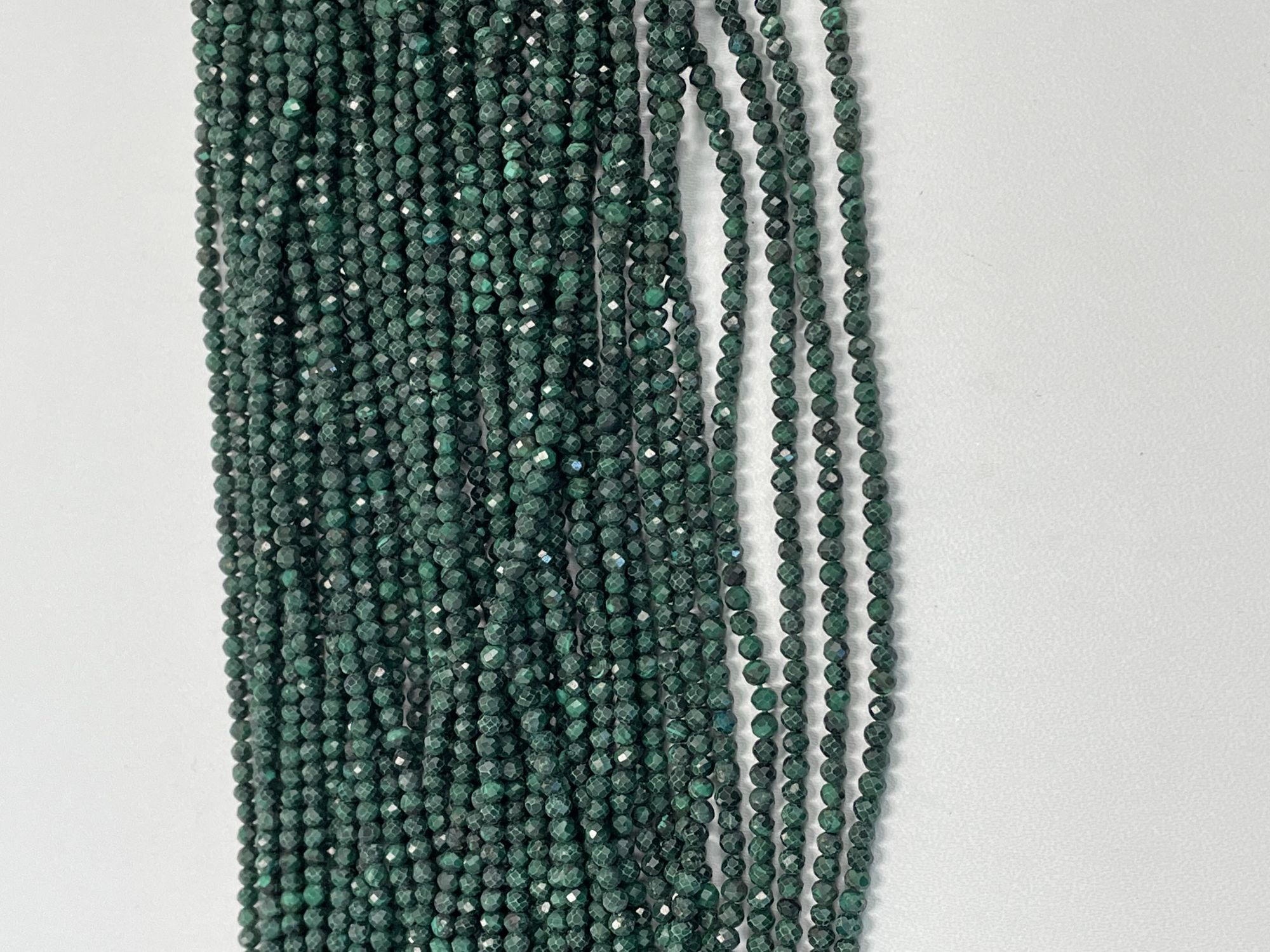 Malachite Rondelle Faceted