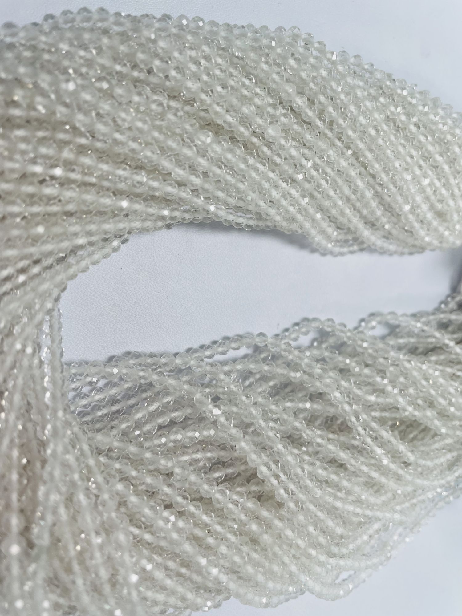 Crystal Quartz Rondelle Faceted