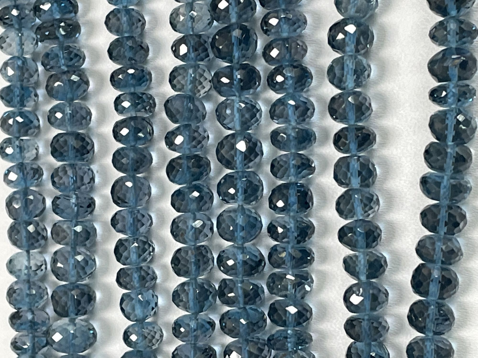 London Blue Topaz Rondelle Faceted