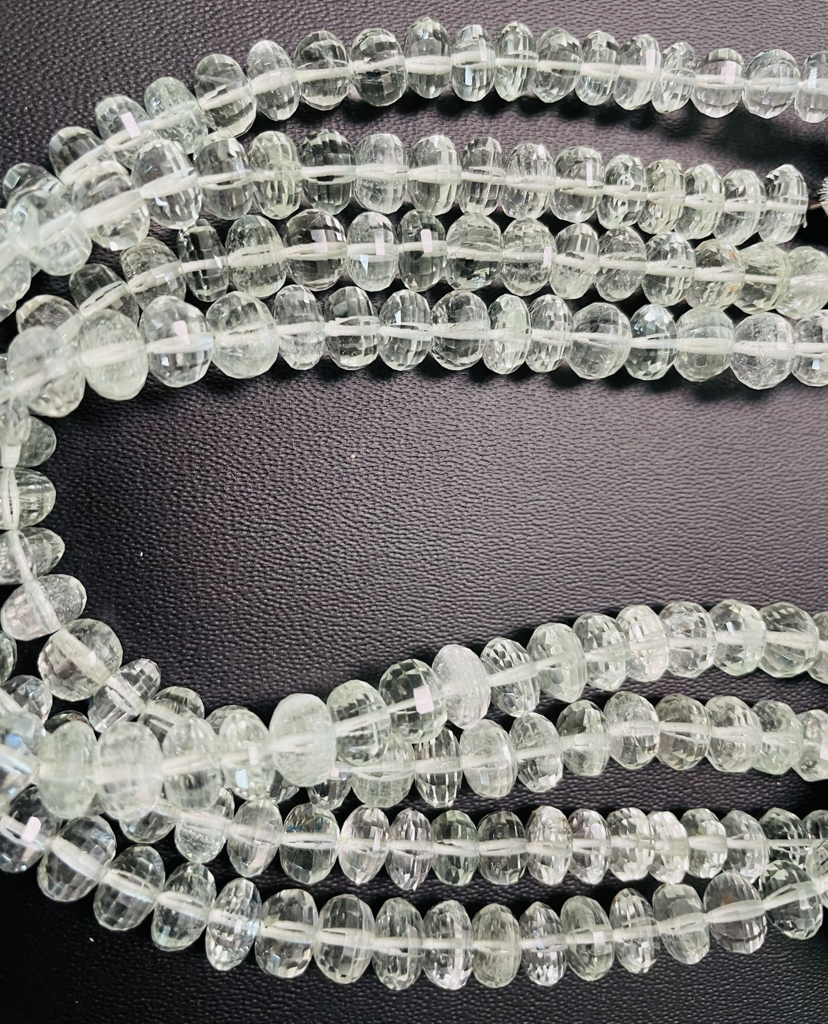 Green Amethyst Rondelle Faceted