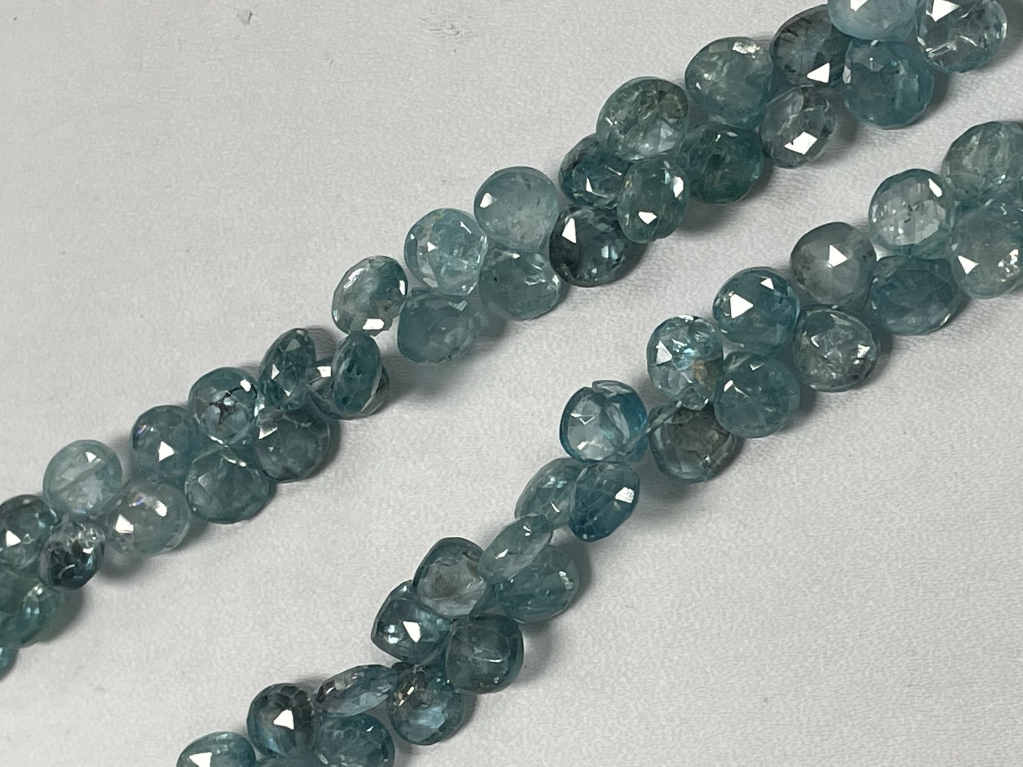Blue Zircon Heart Faceted