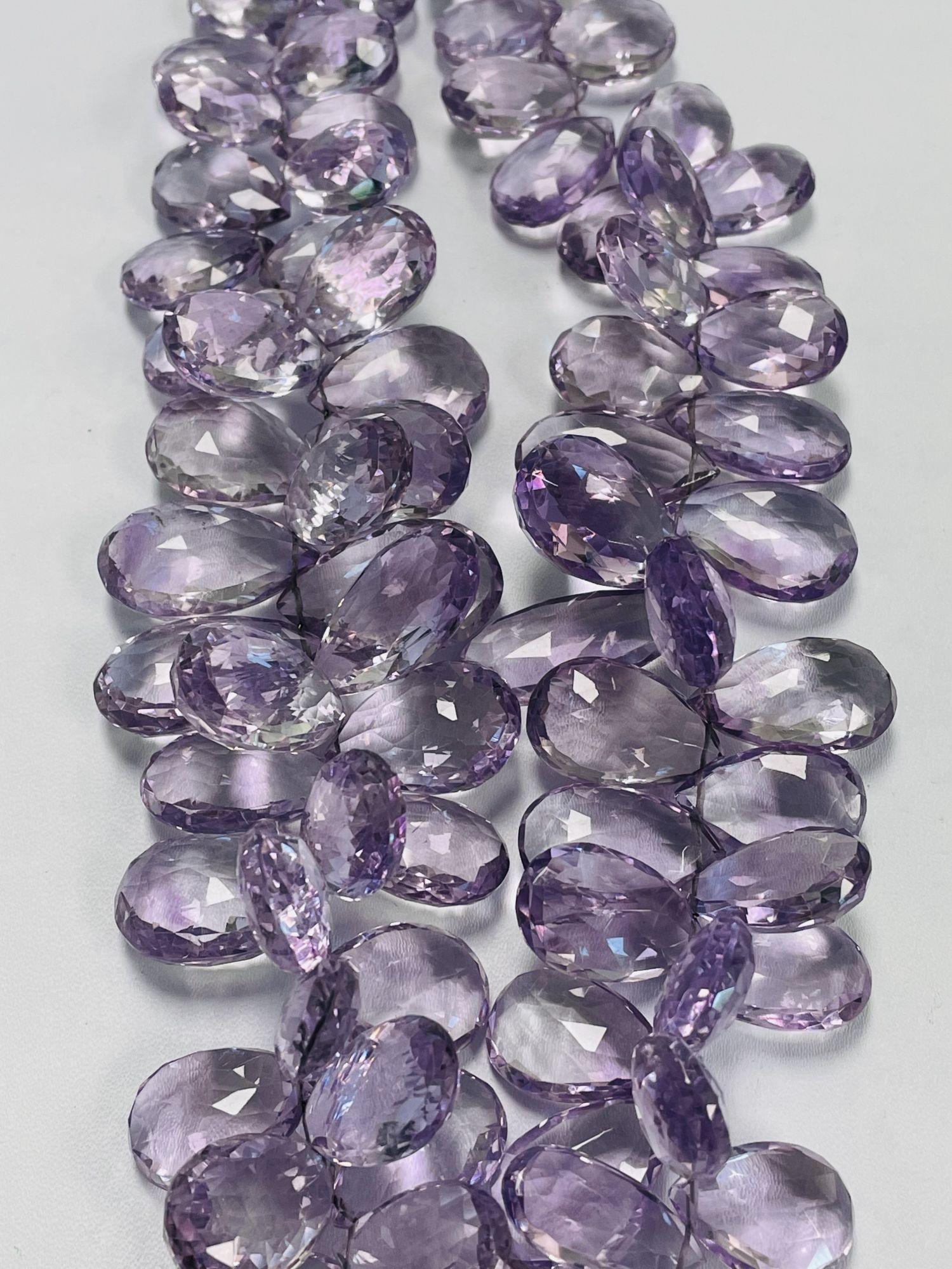 Pink Amethyst Pear Faceted