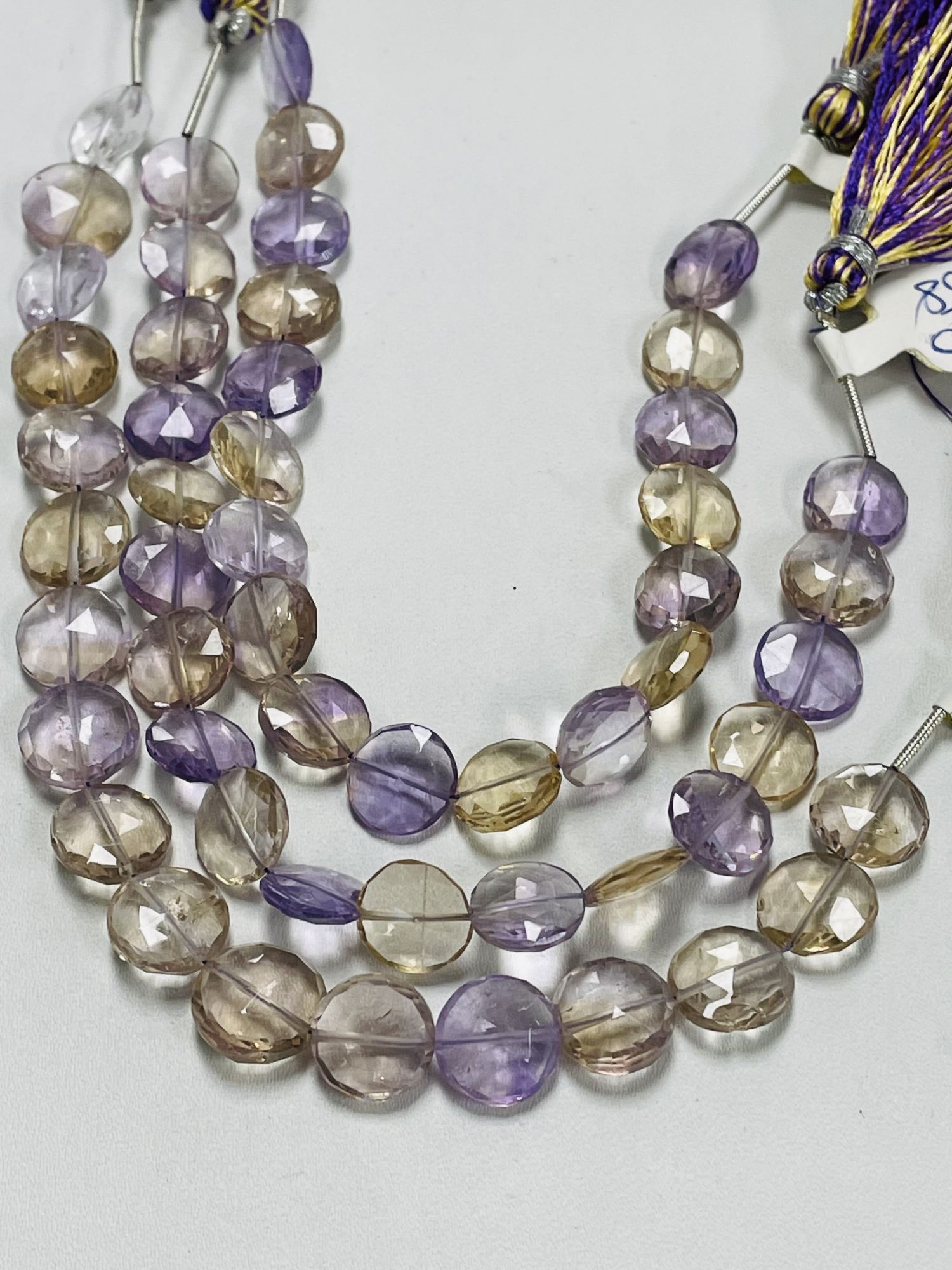 Ametrine Coin Faceted