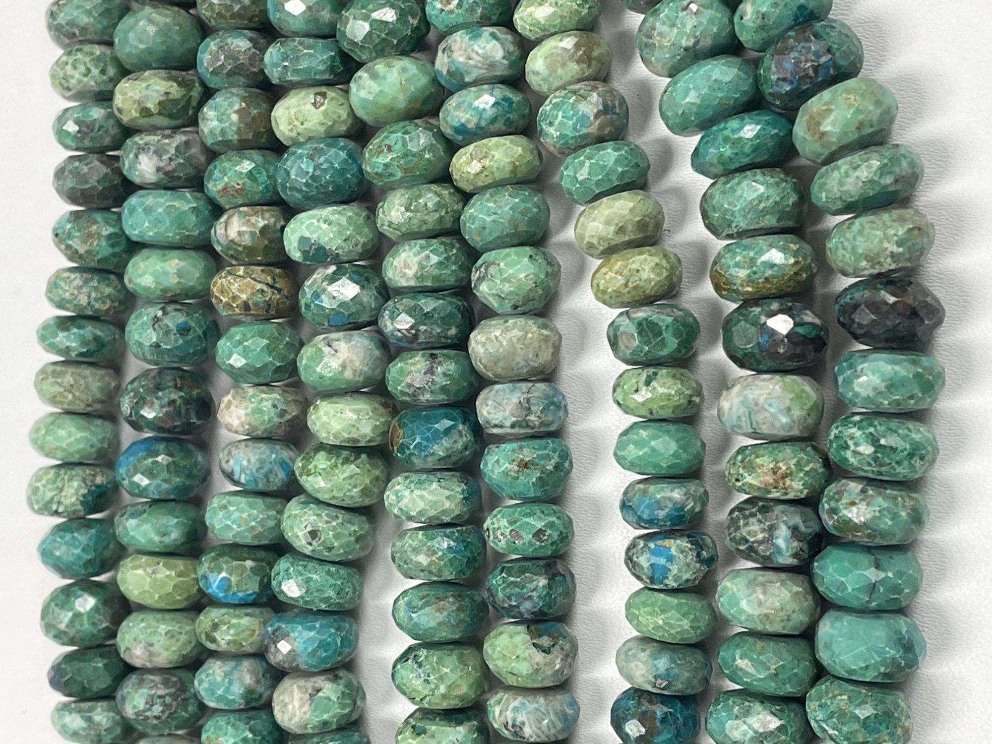 Chrysocolla Rondelles Faceted