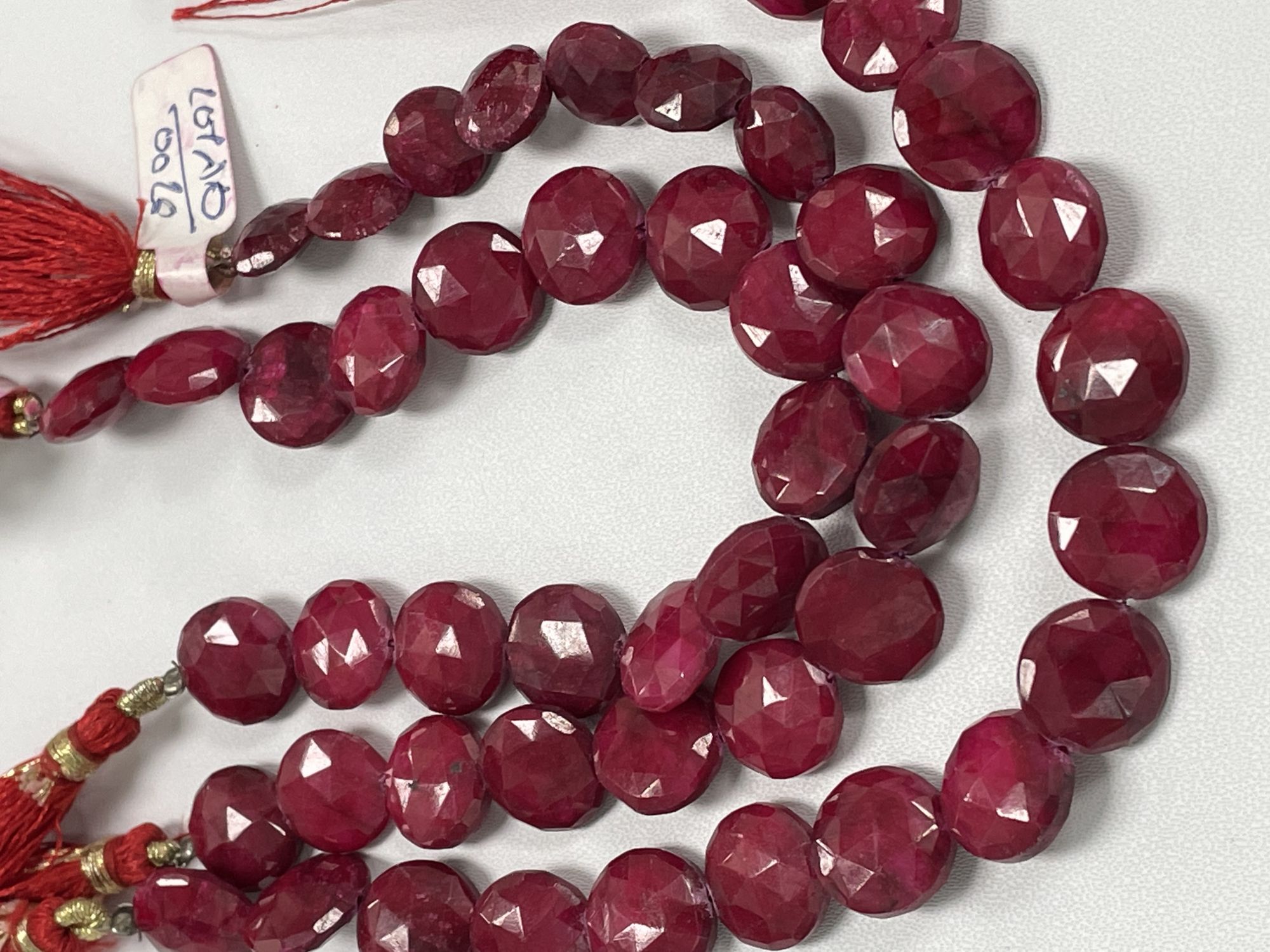 Dyed Ruby Coin Faceted