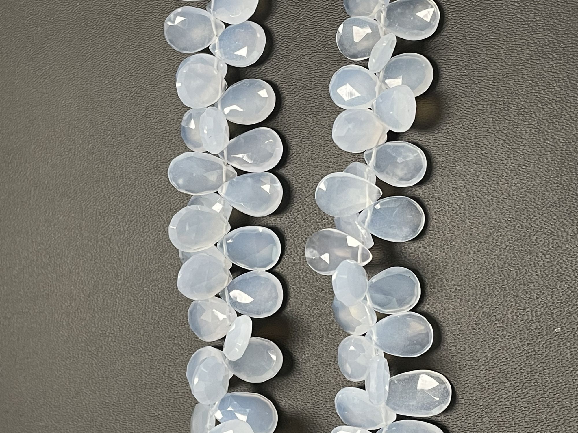 Blue Chalcedony Pear Faceted