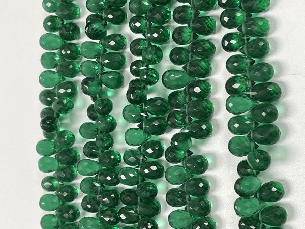 Green Hydro Quartz Drop Faceted