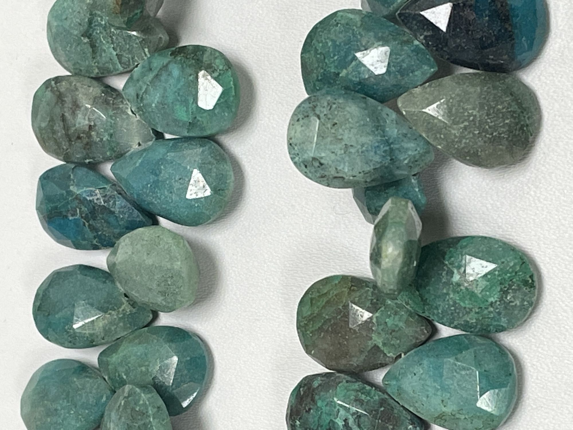 Chrysocolla Pears Faceted