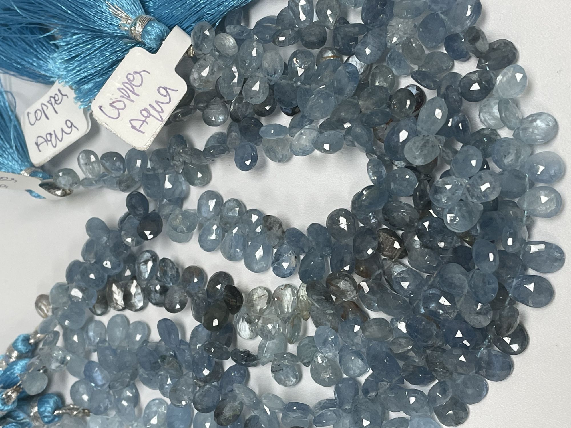 Aquamarine Pear Faceted