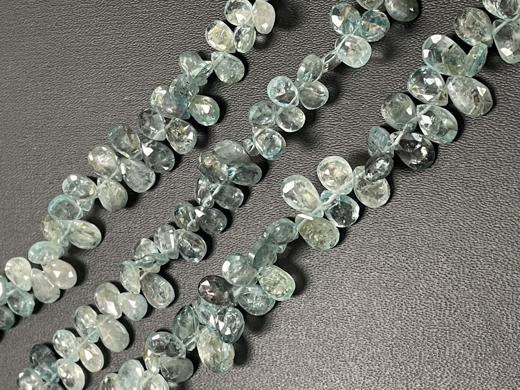 Shaded Blue Zircon Pear Faceted