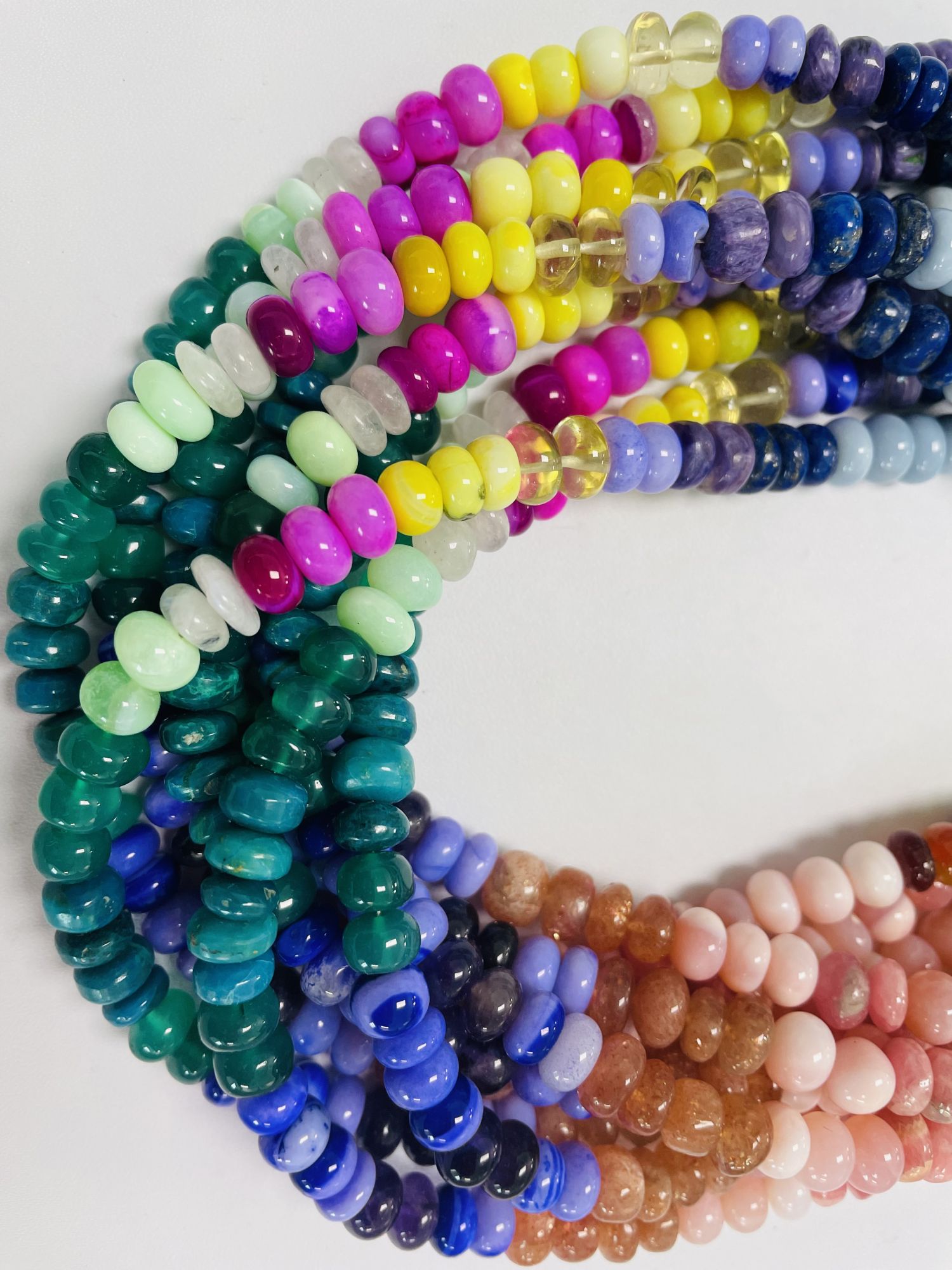 Multi Stones Rondelle Smooth