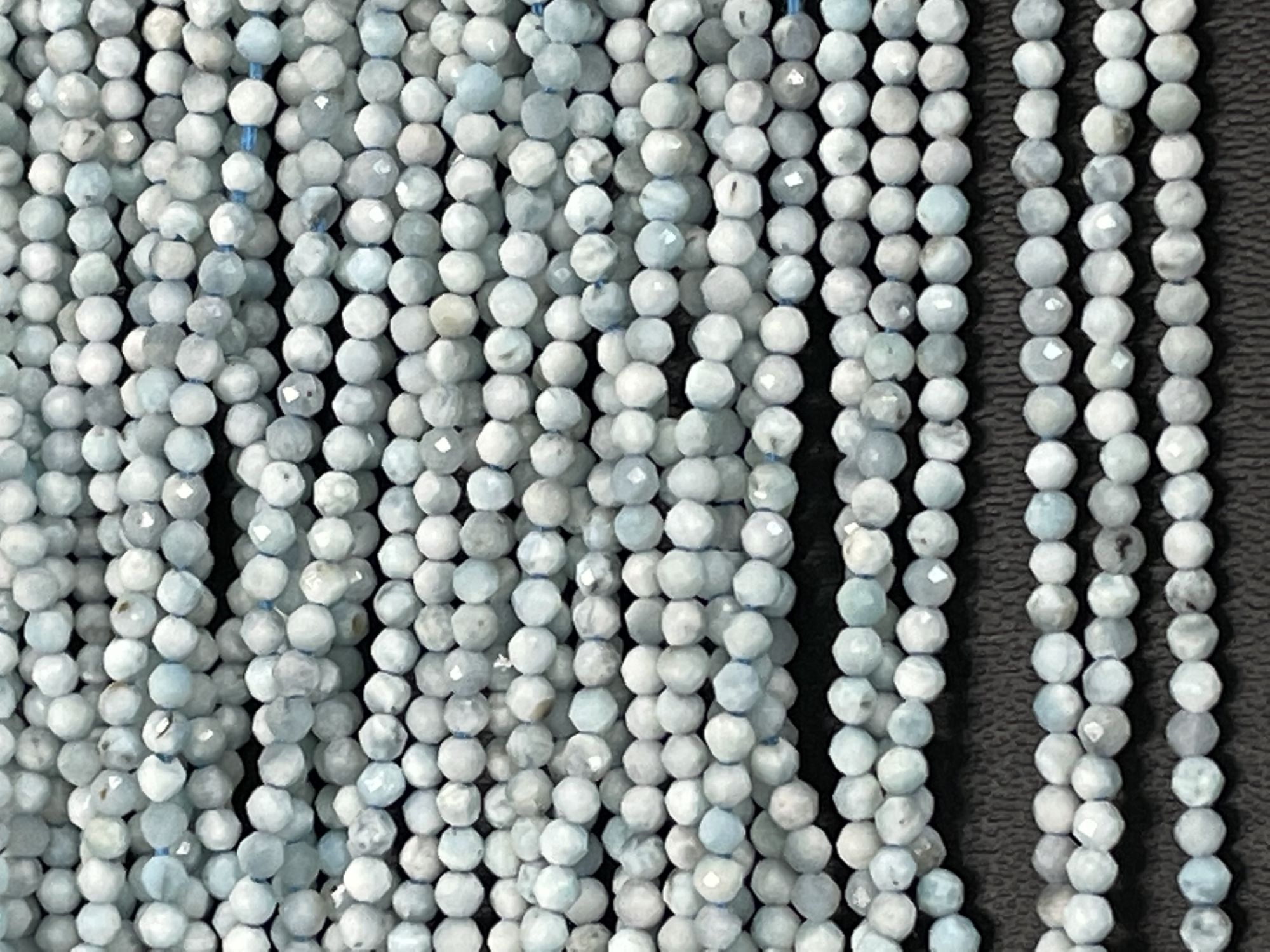 Larimar Rondelle Faceted