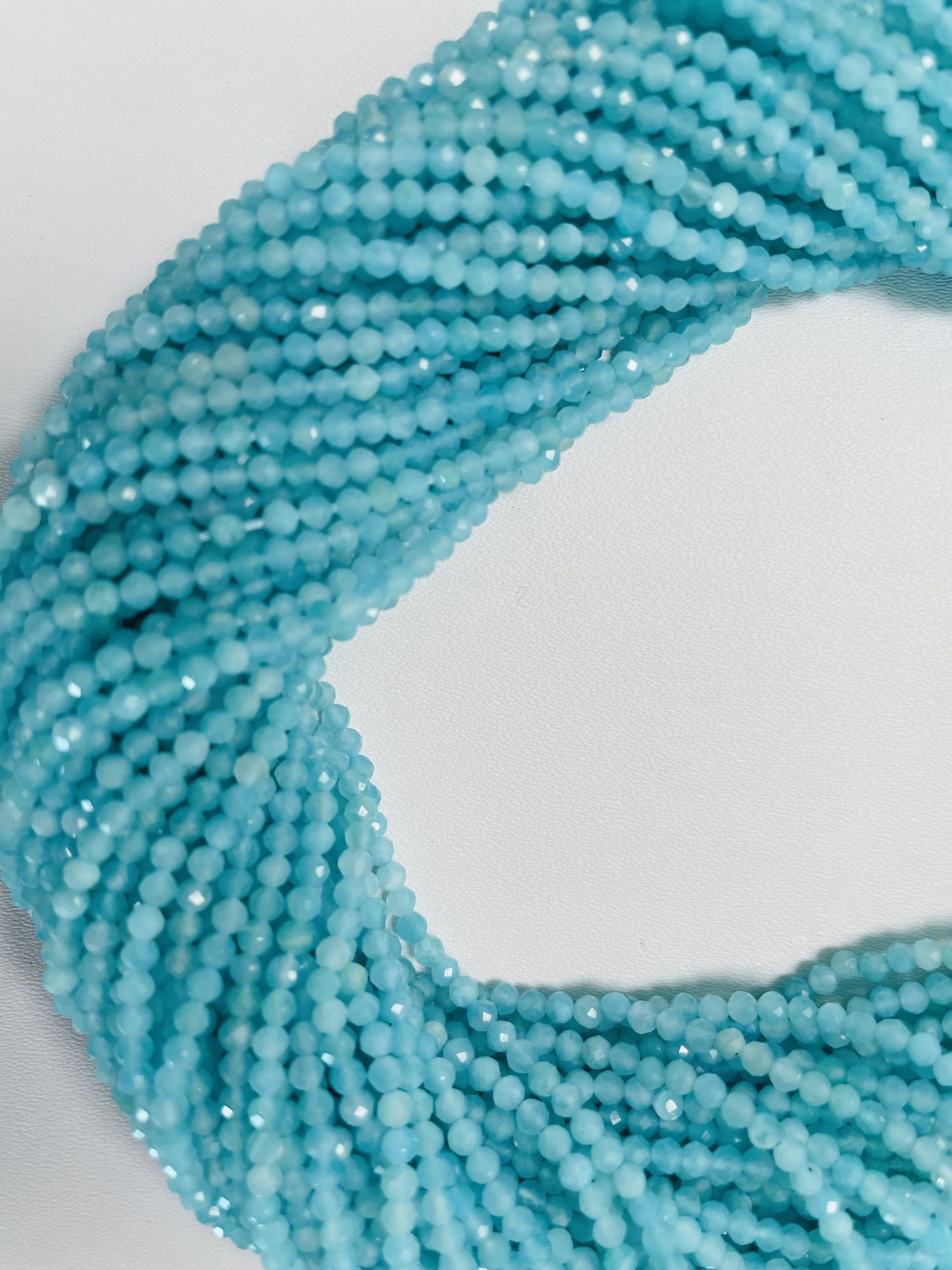 Amazonite Rondelle Faceted