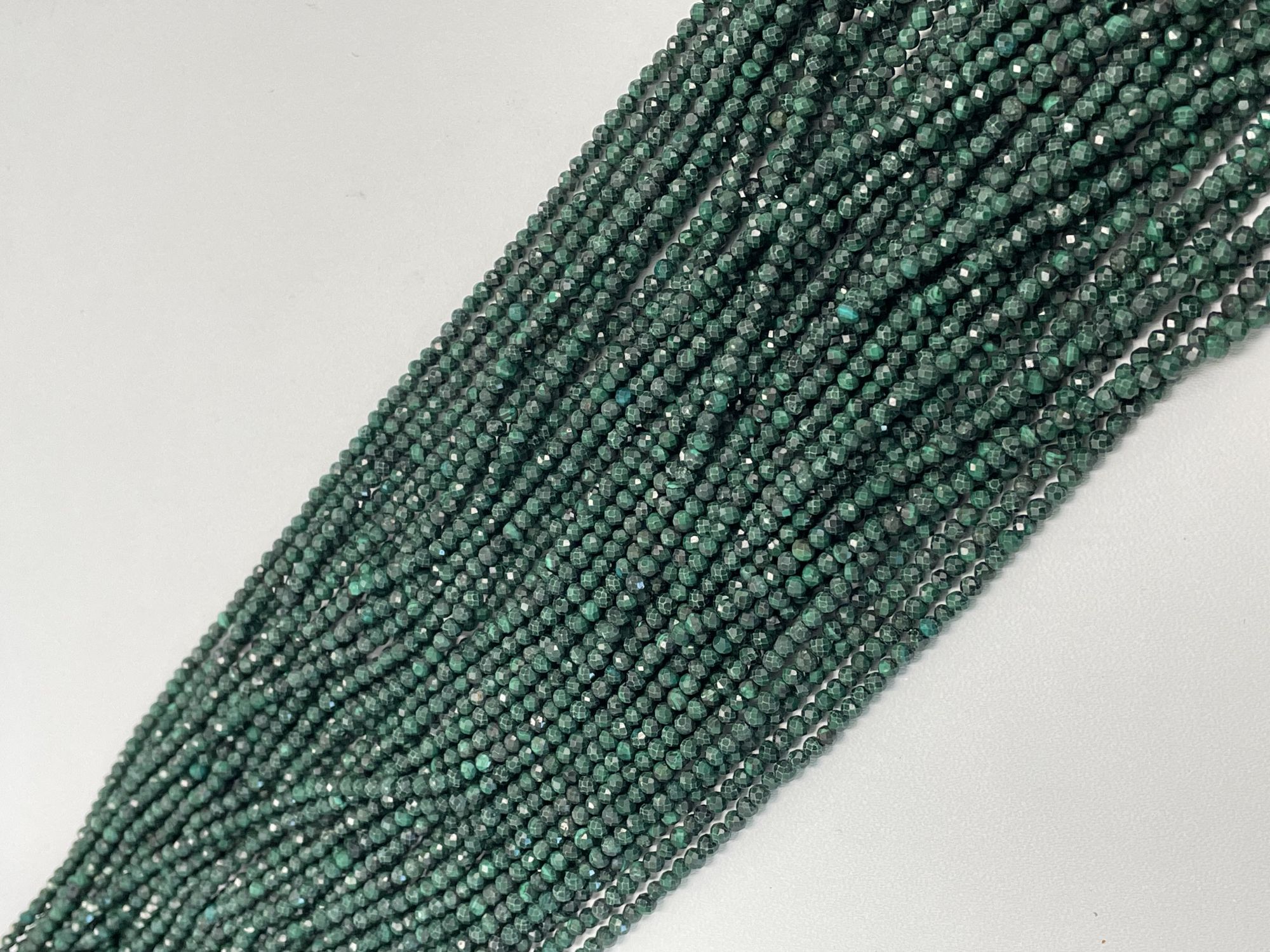 Malachite Rondelle Faceted