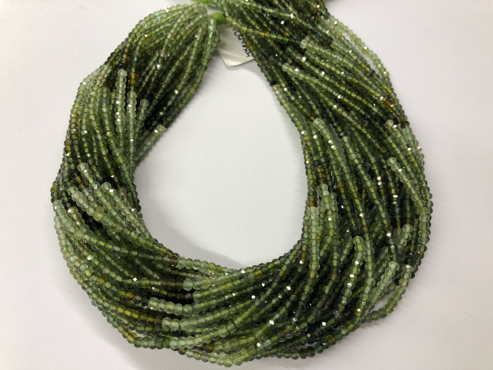 Natural  Tourmaline Rondelles Faceted