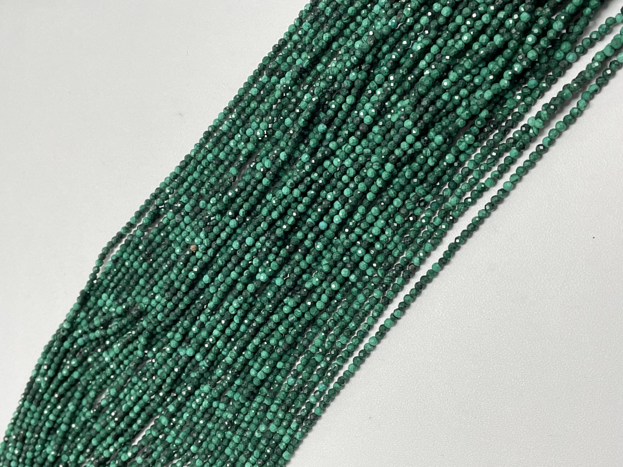 Malachite Rondelle Faceted