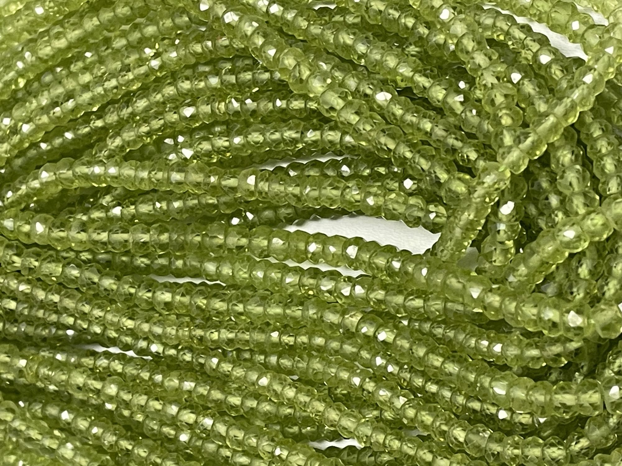 Peridot Rondelle Faceted