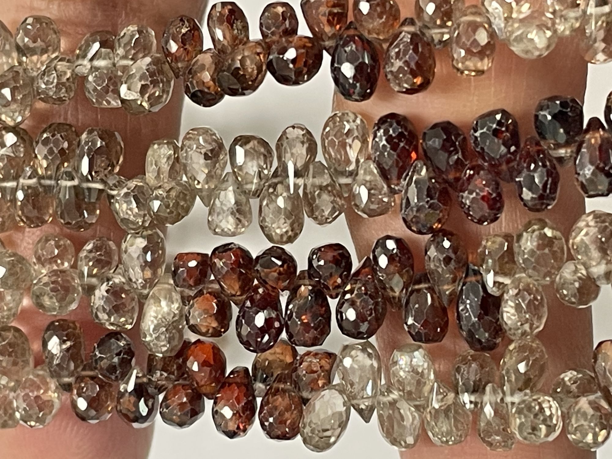Shaded Zircon Drop Faceted