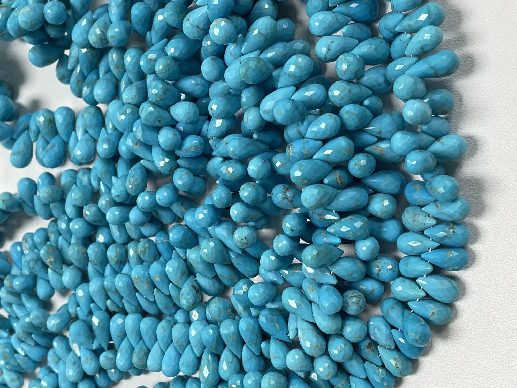 Turquoise Drop Faceted