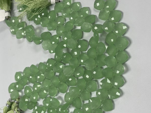 Green Chalcedony Cushion Faceted