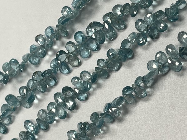 Blue Zircon Pear Faceted
