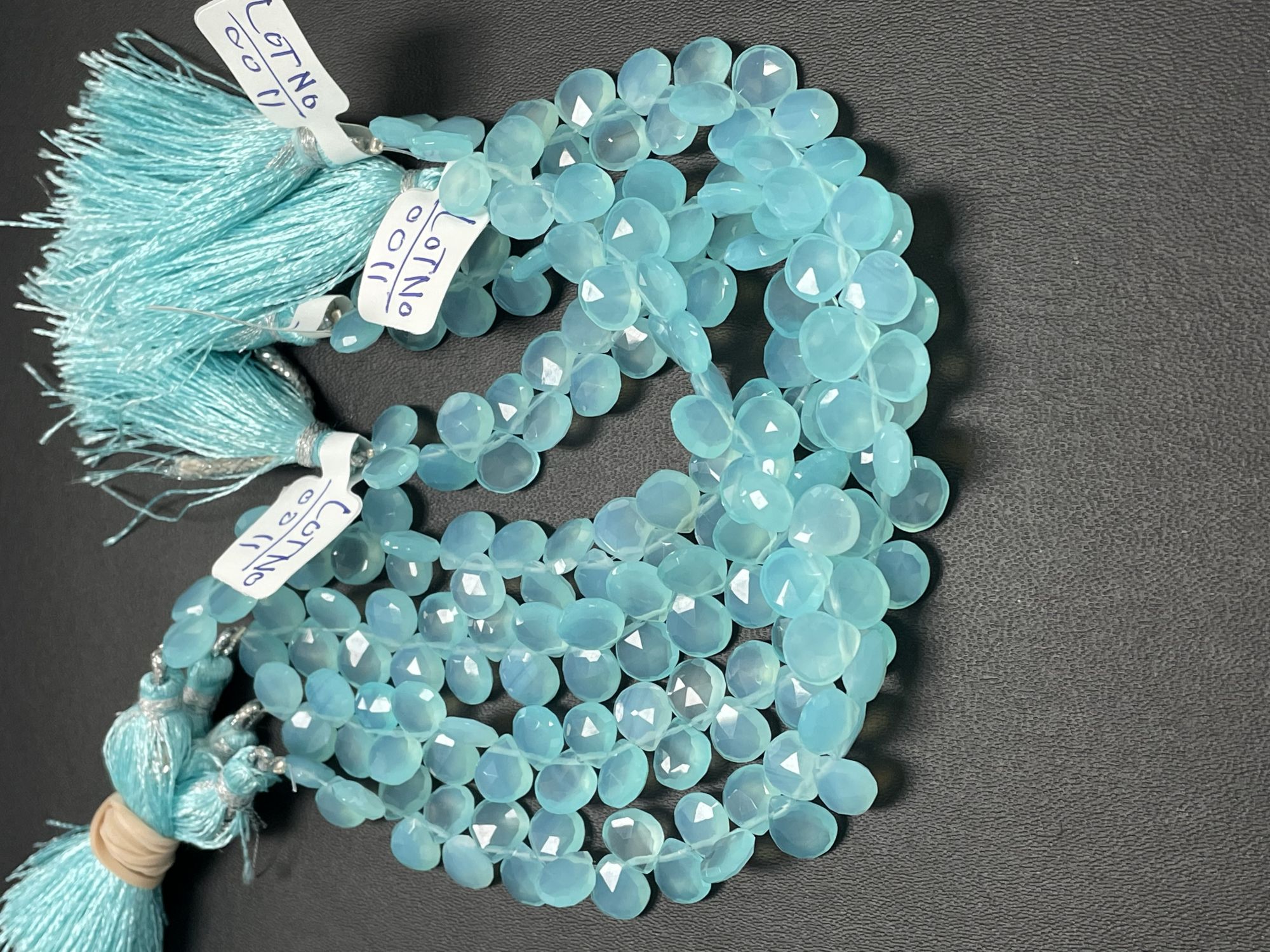 Aqua Chalcedony Heart Faceted
