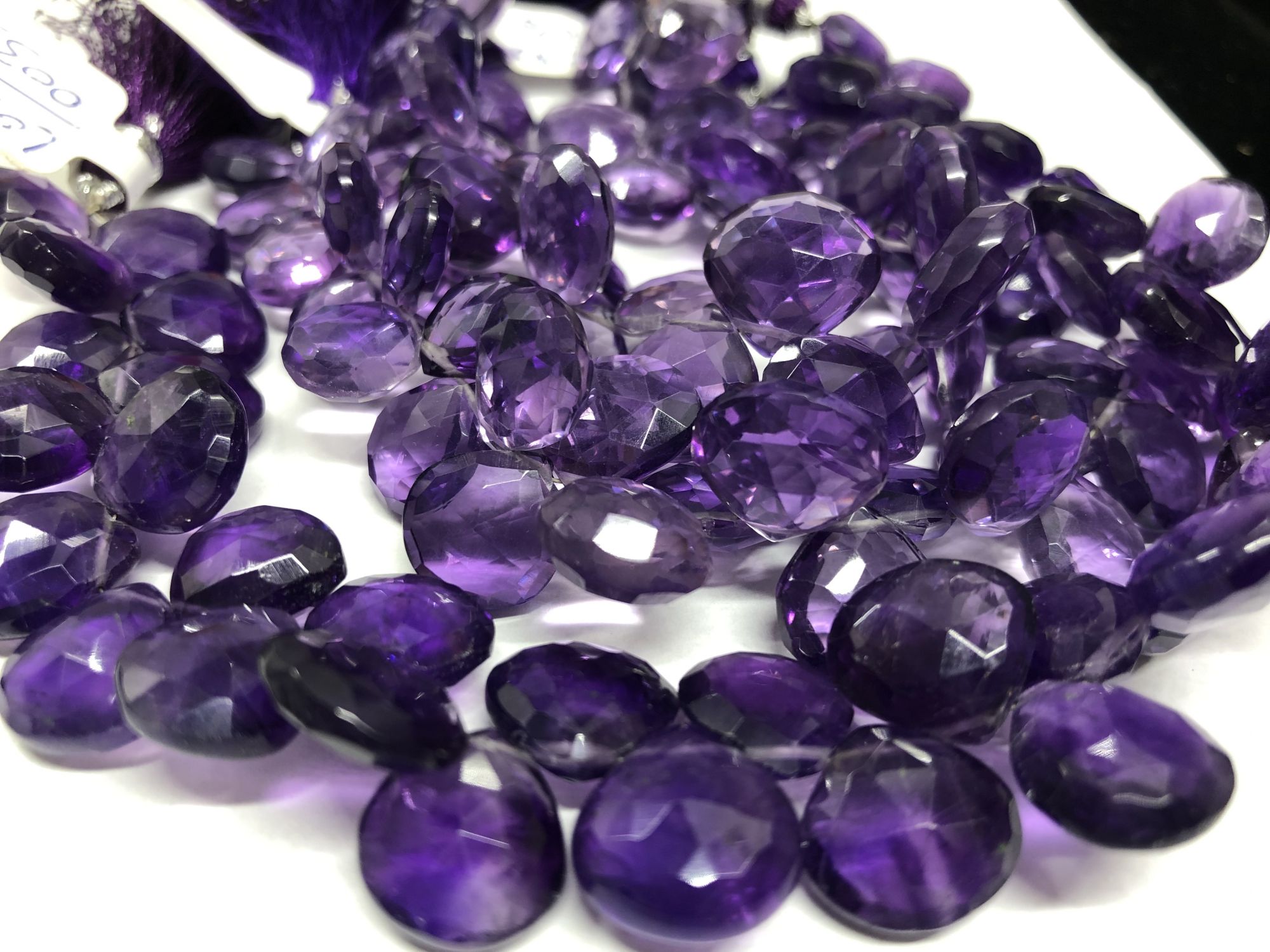 Amethyst Hearts Faceted