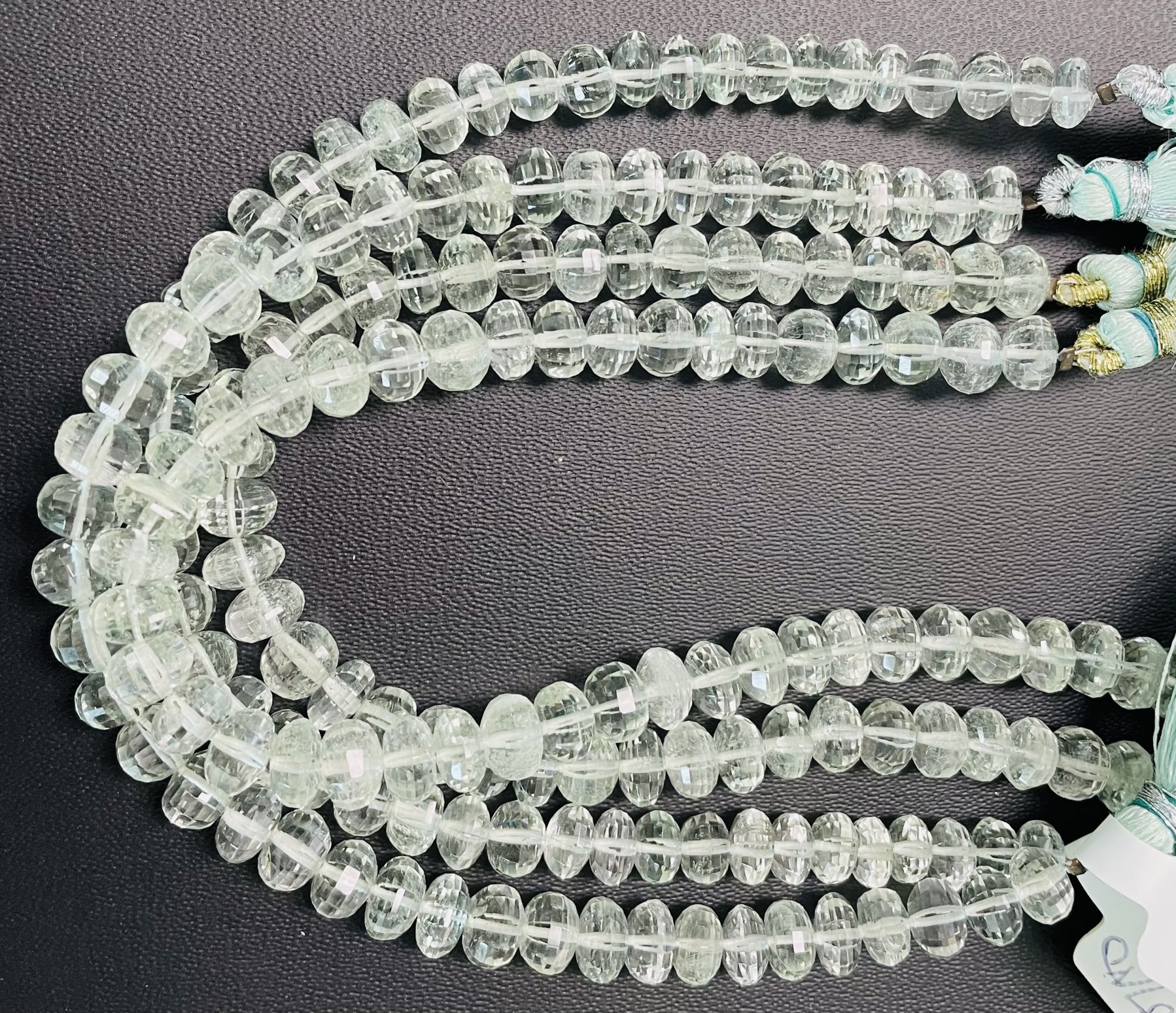 Green Amethyst Rondelle Faceted