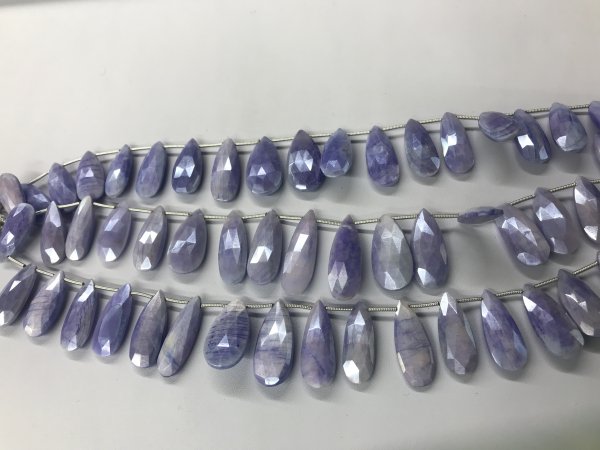 Lavender Moonstone Pears Faceted