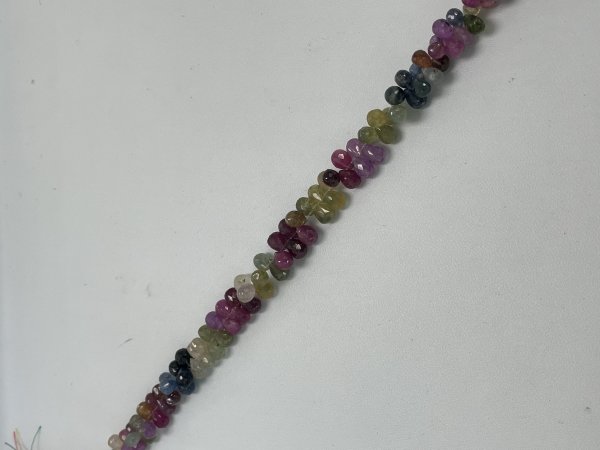 Multi Color Sapphire Drop Faceted