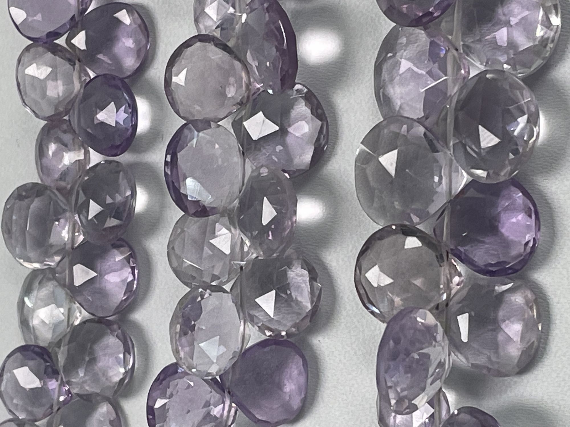 Pink Amethyst Heart Faceted