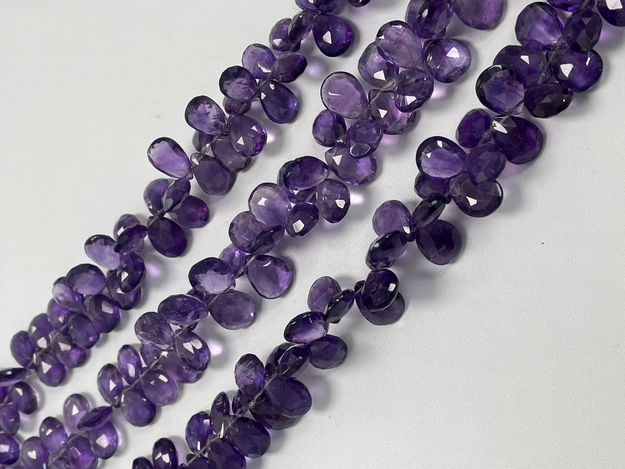 Purple Amethyst Pear Faceted