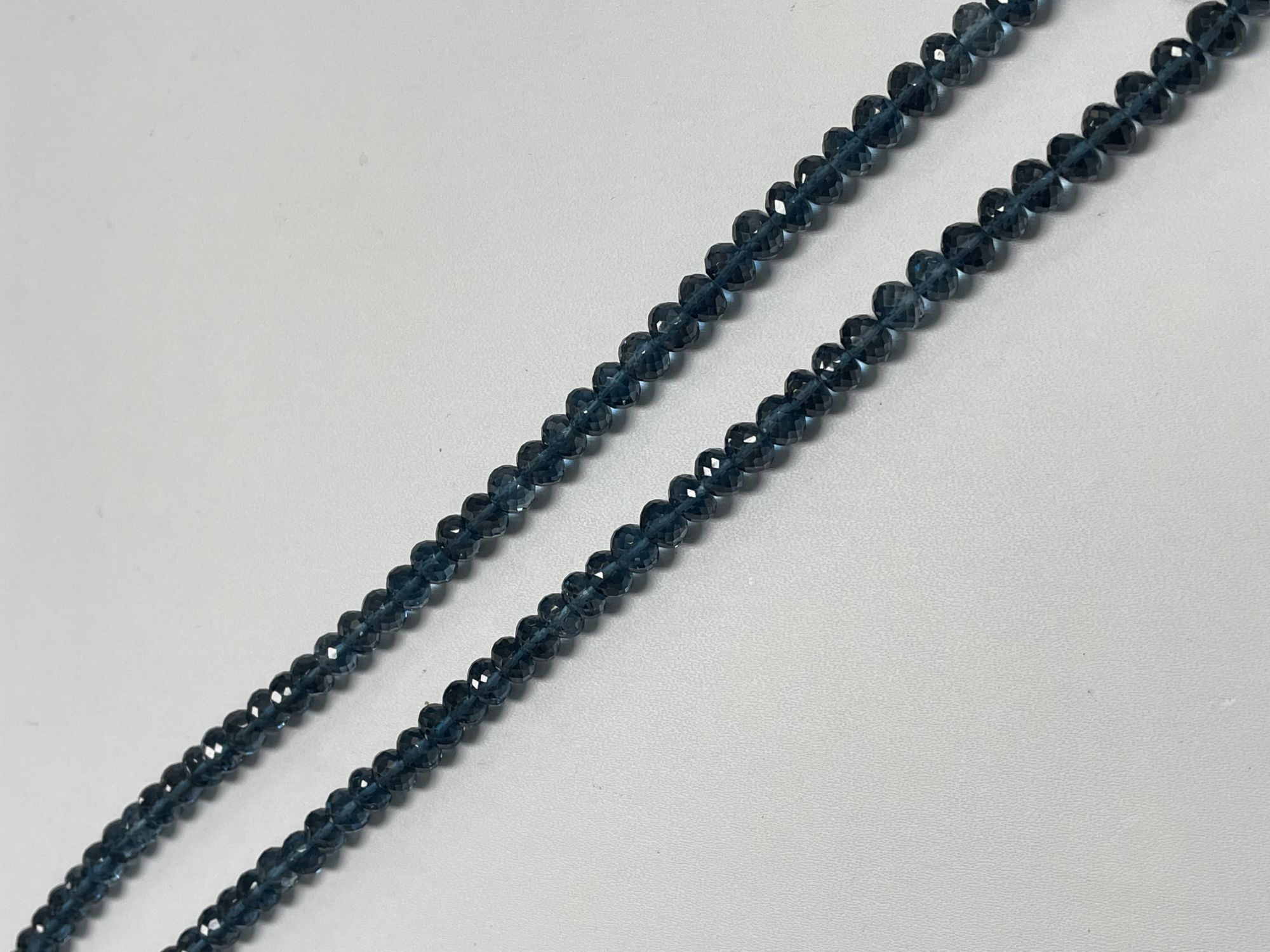 London Blue Topaz Rondelle Faceted