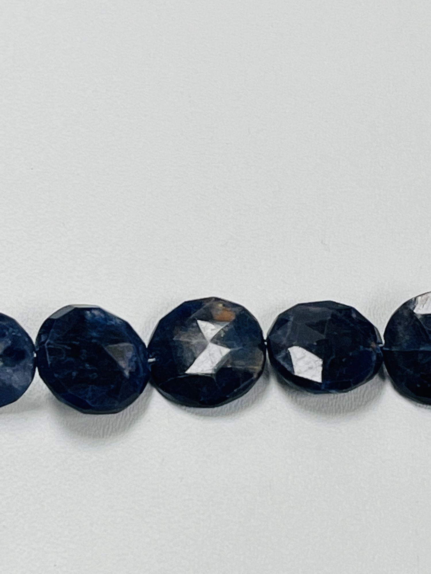 Sodalite Coin Faceted