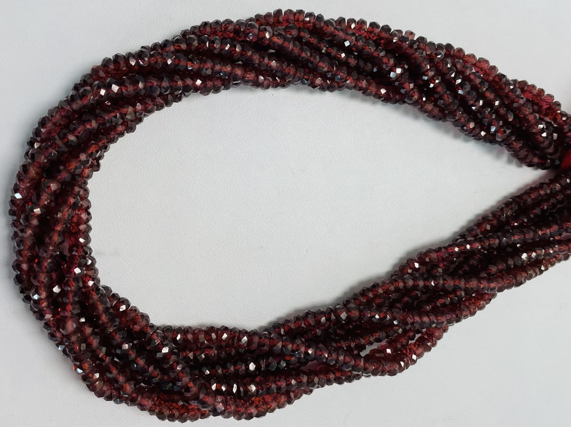 Garnet Rondelle Faceted