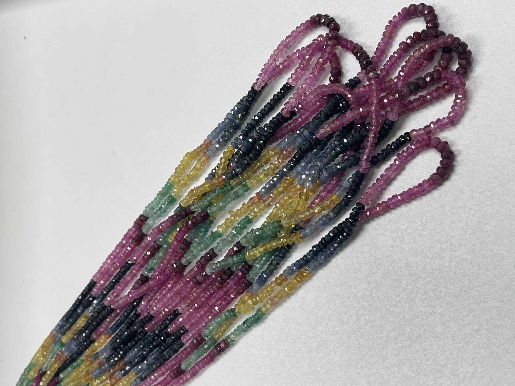 Multi Sapphire Rondelle Faceted