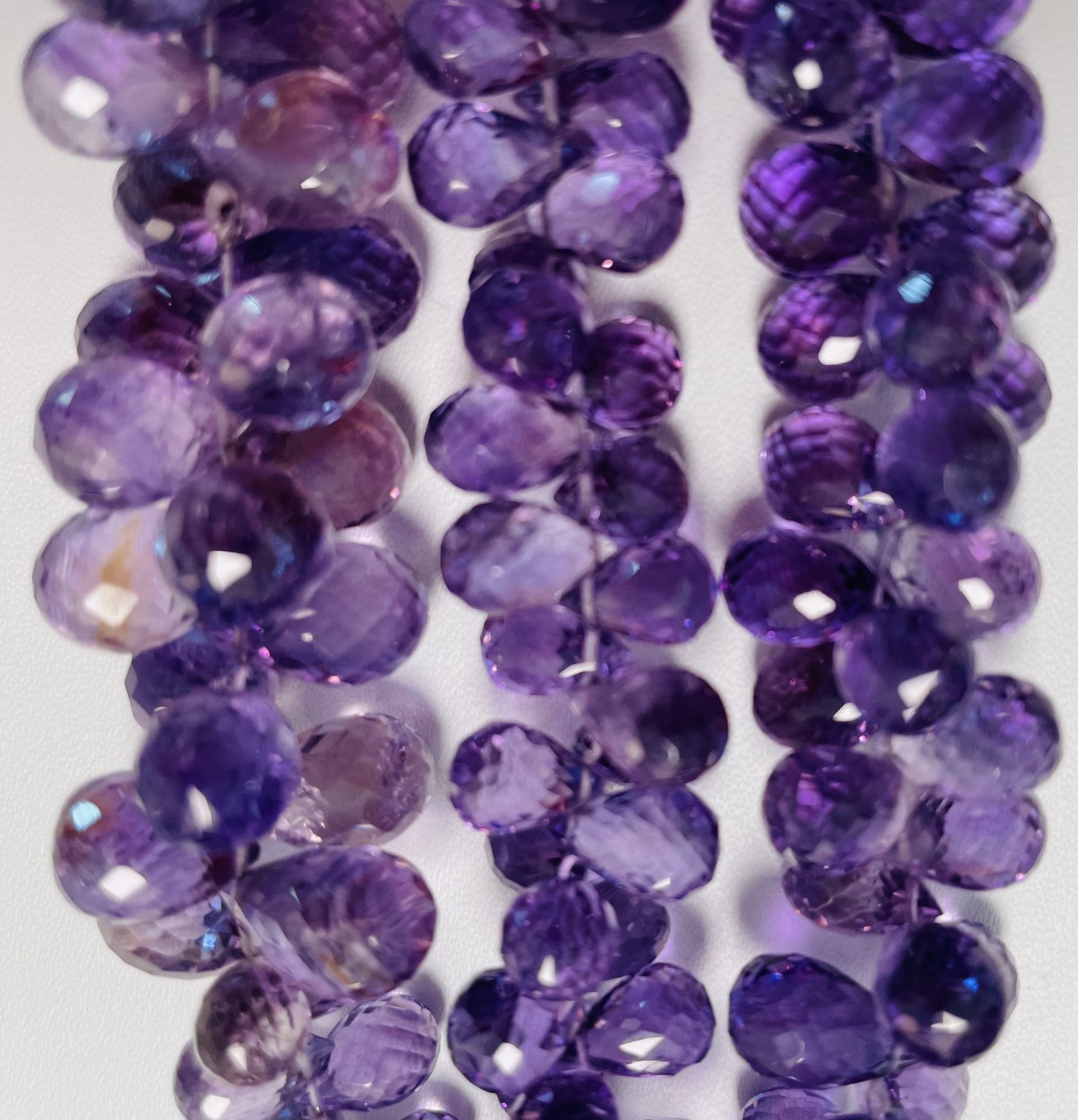 Purple Amethyst Drop Faceted