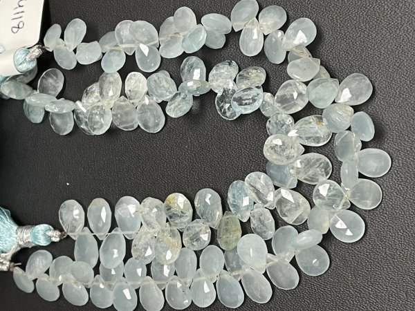 Aquamarine Pear Faceted