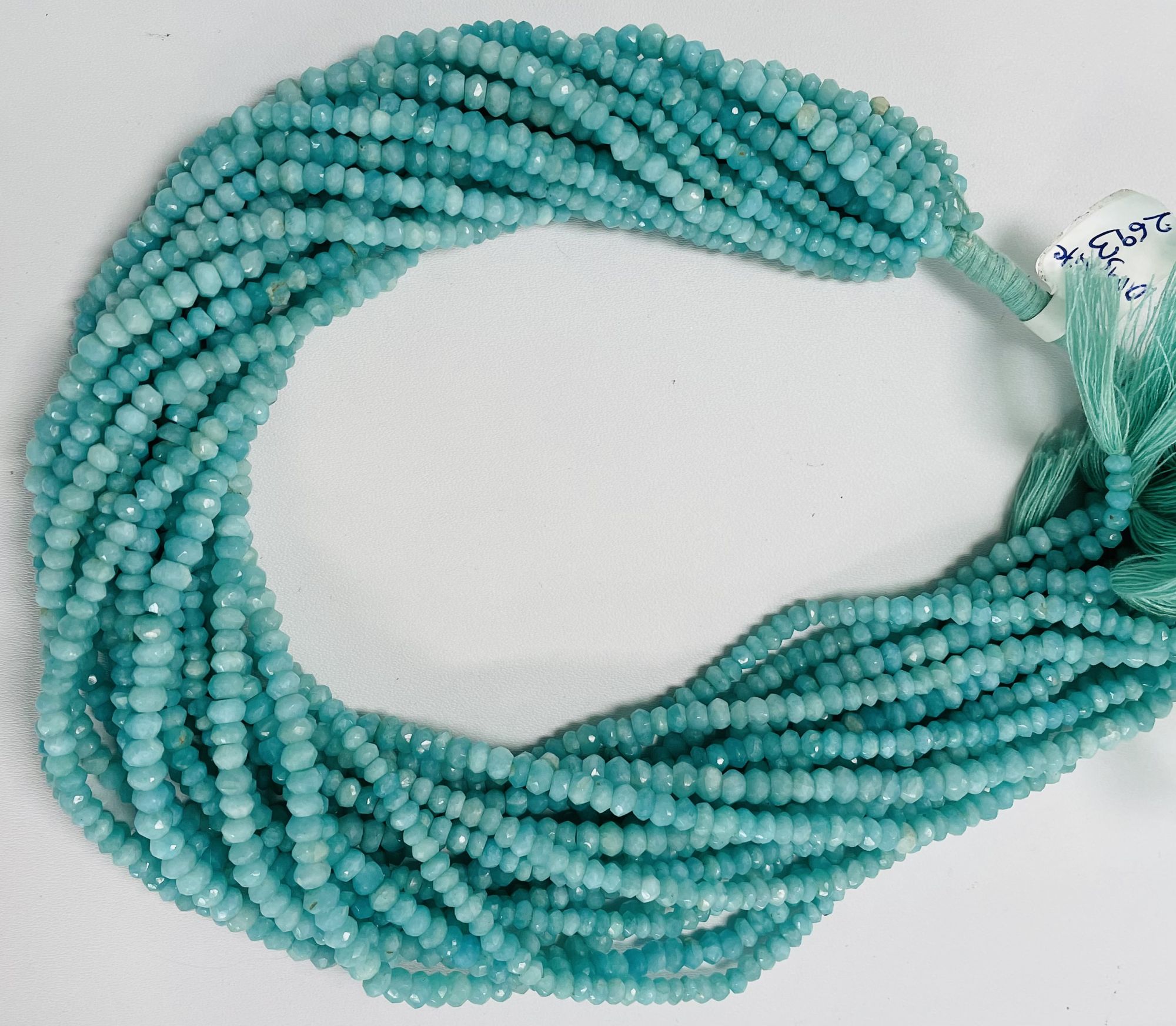 Amazonite Rondelle Faceted