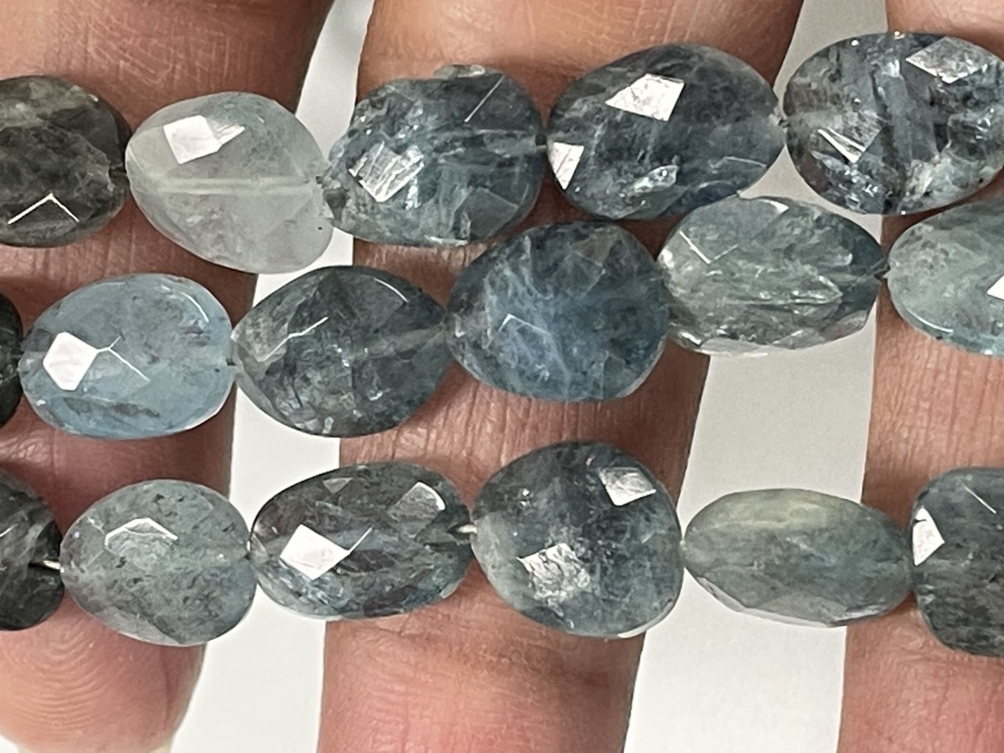 Moss Aquamarine Nugget Faceted