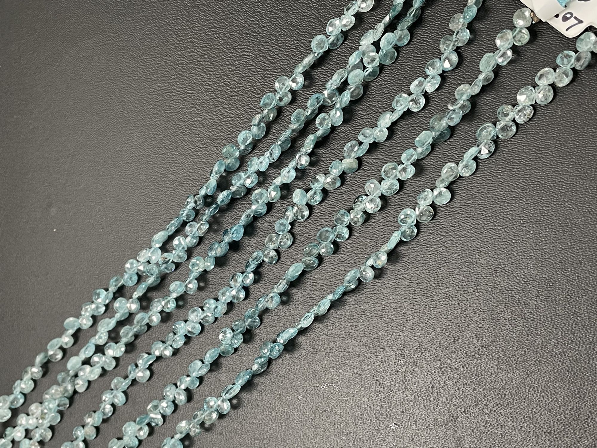 Blue Zircon Heart Faceted